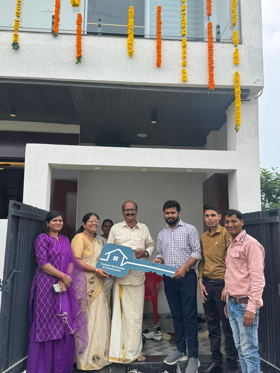 Turnkey residential house handover ceremony to client by Consine Construction